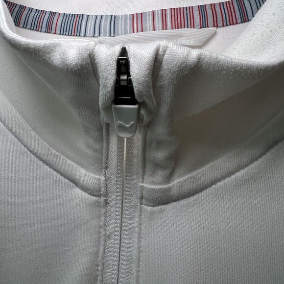 Puma Volition America 1/4 Zip Golf Pullover Mens Size Medium White Blue Camo - Picture 7 of 16